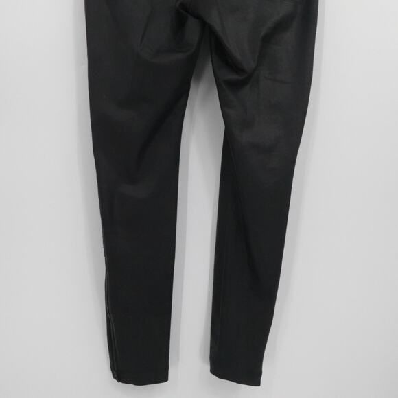 Athleta Pants Womens Medium Black Delancey Gleam Moto Tight Leggings Ankle Zip - Picture 10 of 12